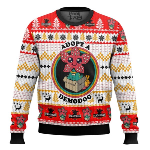 Adopt a Demodog Best Holiday Christmas Ugly Sweater Gifts For Family