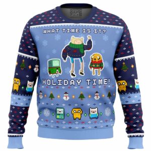 Adventure Time Christmas Time Gifts For Family Holiday Christmas Ugly Sweater