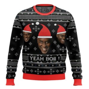 Ainsley Harriot meme Yeah Boi Christmas Best Holiday Christmas Ugly Sweater Gifts For Family