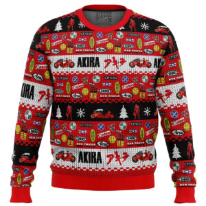 Akira Bike Decals Gifts For Family Holiday Christmas Ugly Sweater