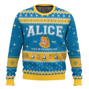 Alice in Wonderland Best Holiday Christmas Ugly Sweater Gifts For Family