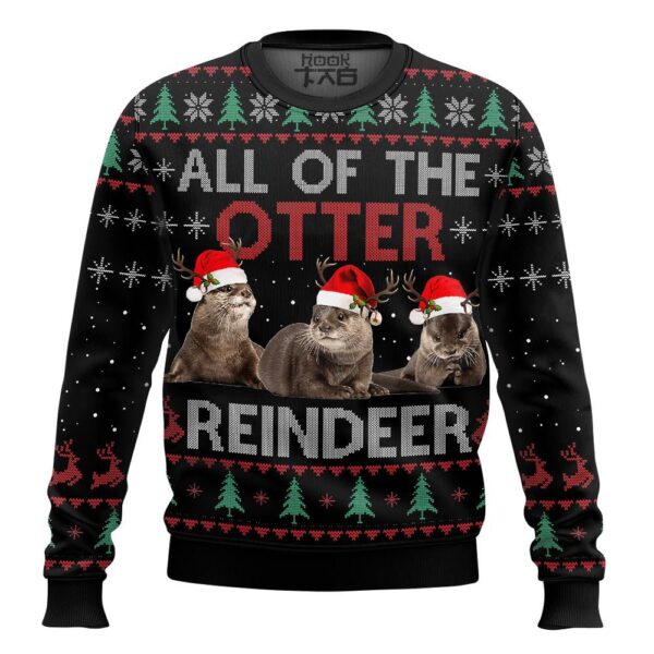 All Of Otter Reindeer Christmas Best Holiday Christmas Ugly Sweater Gifts For Family