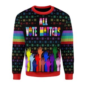 All Vote Matters Best Gifts For Family For Holiday Christmas Ugly Sweater