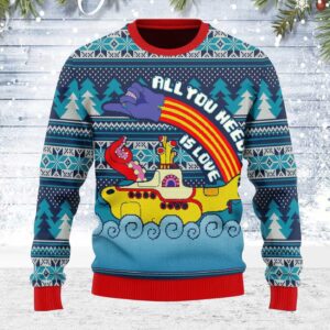 All You Need Is Love Gifts For Family Holiday Christmas Ugly Sweater