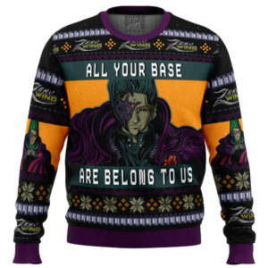 All Your Base Are Belong To Us Zero Wing Gifts For Family Holiday Christmas Ugly Sweater