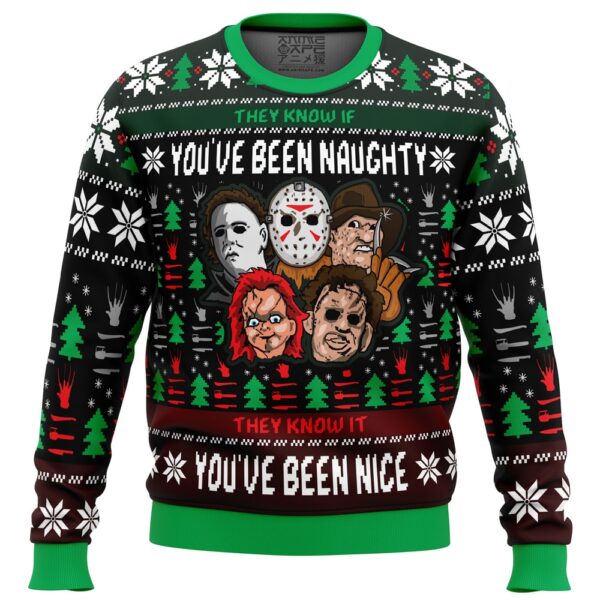 An Ugly Slasher Horror Movie Gifts For Family Holiday Christmas Ugly Sweater