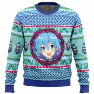 Aqua KonoSuba Gifts For Family Holiday Christmas Ugly Sweater