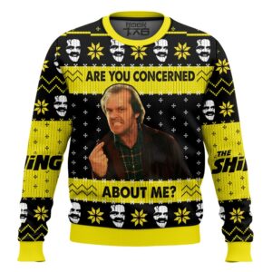 Are You Concerned About Me Jack Torrance The Shining Best Holiday Christmas Ugly Sweater Gifts For Family