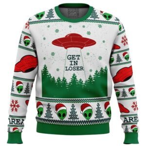 Area 51 Get in Loser Gifts For Family Holiday Christmas Ugly Sweater