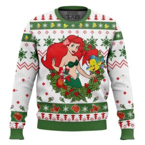 Ariel The little mermaid Disney Princess Christmas Best Holiday Christmas Ugly Sweater Gifts For Family