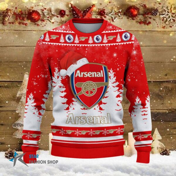 Arsenal FC 3D Christmas Best Holiday Christmas Ugly Sweater Gifts For Family Gift For Fan