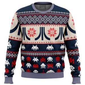 Atari Classic Gifts For Family Holiday Christmas Ugly Sweater