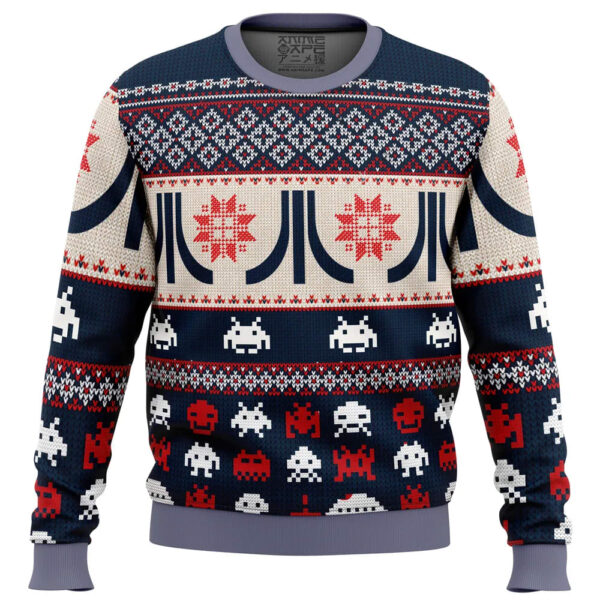 Atari Classic Gifts For Family Holiday Christmas Ugly Sweater