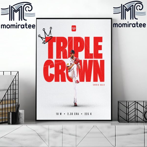 Atlanta Braves Chris Sale Becomes The First National League Pitcher To Win A Triple Crown Since 2011 Home Decor Poster Canvas