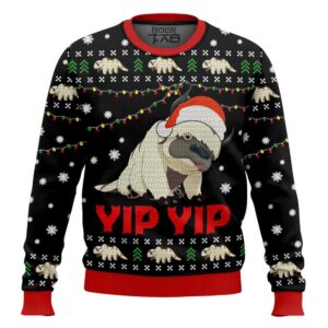 Avatar Appa Sky Bison yip yip Gifts For Family Holiday Christmas Ugly Sweater