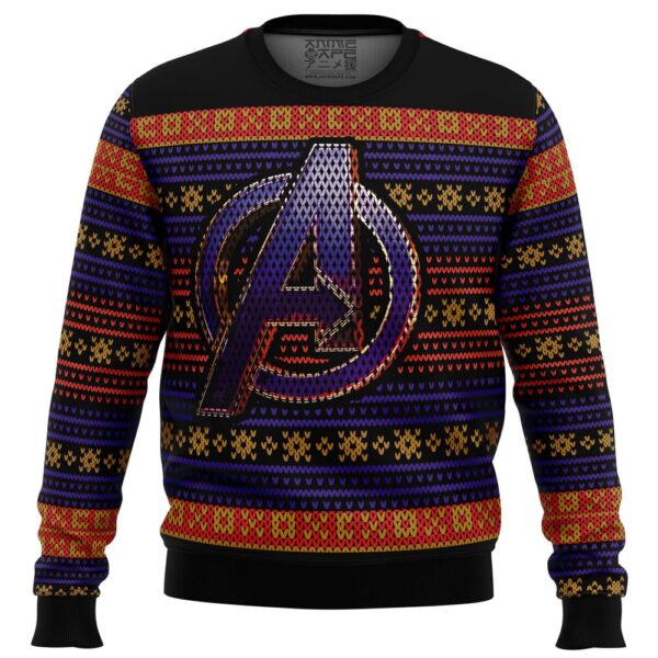 Avengers Logo Gifts For Family Holiday Christmas Ugly Sweater