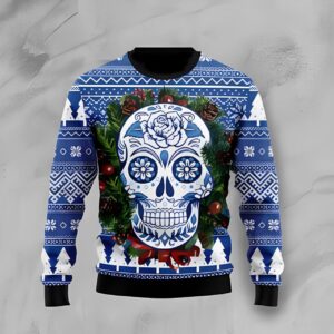 Awesome Sugar Skull Gifts For Family Holiday Christmas Ugly Sweater