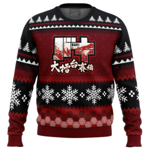 Axe Kick Baki Gifts For Family Holiday Christmas Ugly Sweater