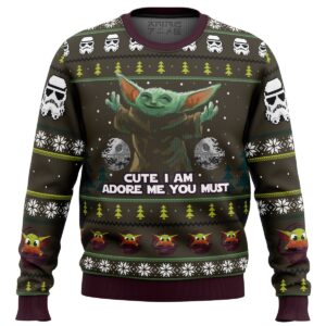 Baby Yoda Cute Mandalorion Star Wars Gifts For Family Holiday Christmas Ugly Sweater