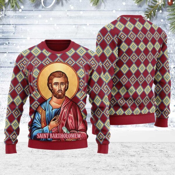 Bartholomew the Apostle Gifts For Family Holiday Christmas Ugly Sweater