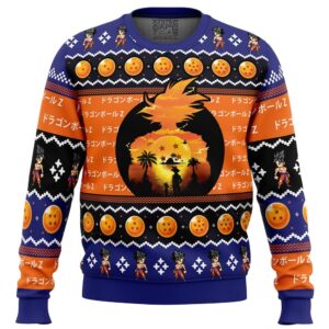 Beautiful Sunset DBZ Gifts For Family Holiday Christmas Ugly Sweater