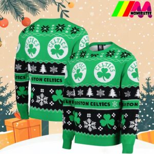 Boston Celtics 2024 NBA Team Christmas Ugly Sweater