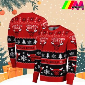 Chicago Bulls 2024 NBA Team Christmas Ugly Sweater