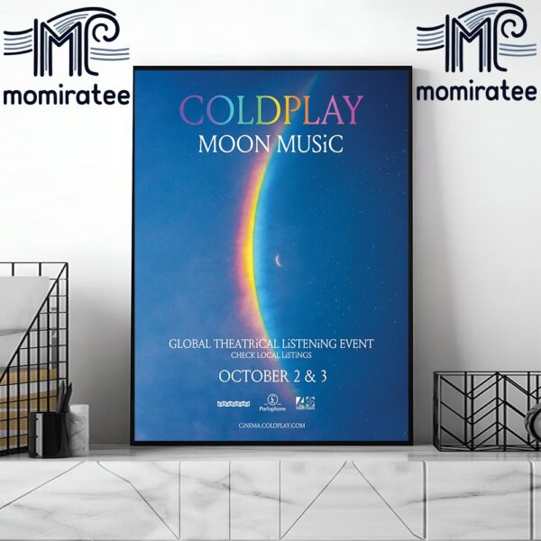 Coldplay Moon Music Global Theatrical Listening Event Check Local Listings Home Decor Poster Canvas