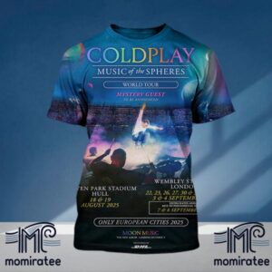 Coldplay Music Of The Spheres World Tour At Craven Park Stadium Hull And Wembley Stadium London Only European Cities 2025 All Over Print Shirt