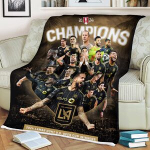 Congrats Los Angeles FC The 2024 Lamar Hunt US Open Cup Winners Fleece Blanket