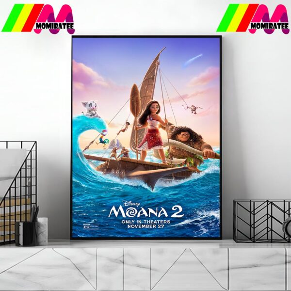 Disney Moana 2 Official Poster Only In Theaters November 27th 2024 Home Decor Poster Canvas