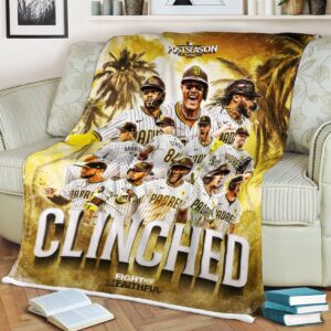 Fight For The Faithful San Diego Padres Clinched 2024 MLB Postseason Fleece Blanket