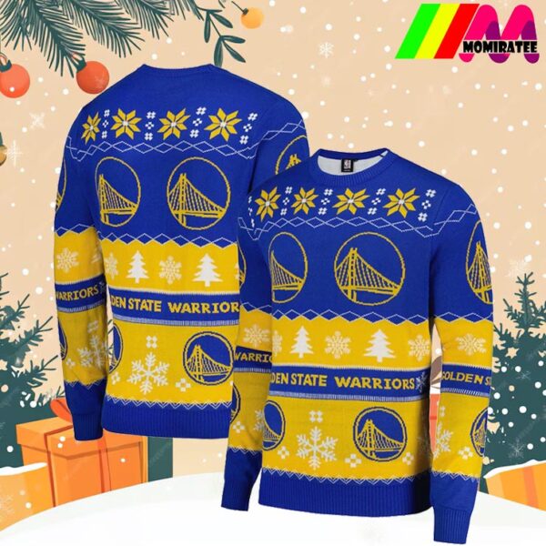 Golden State Warriors 2024 NBA Team Christmas Ugly Sweater