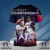 Houston Astros 4 Straight American League West Division Champions And Clinched MLB Postseason 2024 All Over Print Shirt