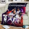 Houston Astros 4 Straight American League West Division Champions And Clinched MLB Postseason 2024 Fleece Blanket