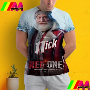 JK Simmons As Santa Claus Nick In Red One Movie Official Poster November 15th 2024 All Over Print Shirt