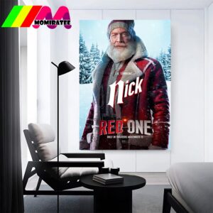 JK Simmons As Santa Claus Nick In Red One Movie Official Poster November 15th 2024 Home Decor Poster Canvas