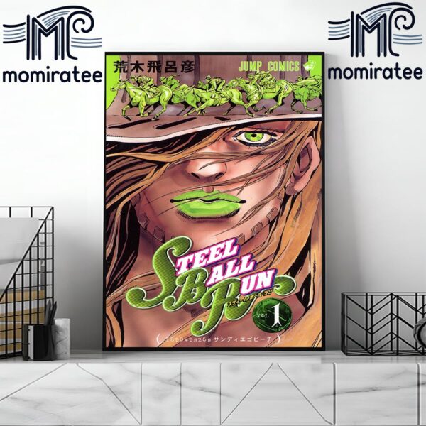 JoJo’s Bizarre Adventure Part 7-Steel Ball Run By Hirohiko Araki Releases Summer 2025 Home Decor Poster Canvas