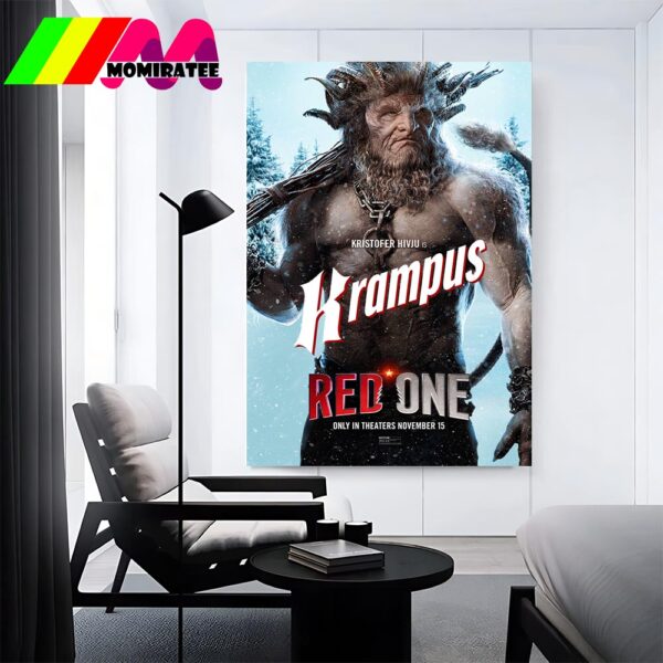 Kristofer Hivju As Krampus In Red One Movie Official Poster November 15th 2024 Home Decor Poster Canvas