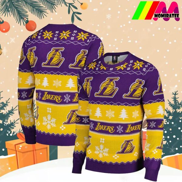 Los Angeles Lakers 2024 NBA Team Christmas Ugly Sweater