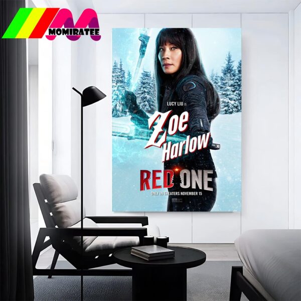 Lucy Liu As Zoe Harlow In Red One Movie Official Poster November 15th 2024 Home Decor Poster Canvas