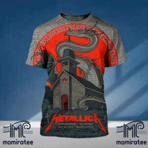 Metallica 2024 World Tour M72 Copenhagen Tonight At Parken Stadium Copenhagen Denmark June 16th 2024 All Over Print Shirt