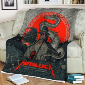 Metallica 2024 World Tour M72 Copenhagen Tonight At Parken Stadium Copenhagen Denmark June 16th 2024 Fleece Blanket