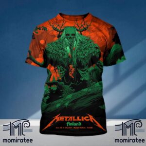 Metallica Exclusive Pop-Up Shop Poster For M72 Helsinki At Olympic Stadium Helsinki Finland June 7th and 9th 2024 All Over Print Shirt