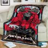 Metallica In Helsinki World Tour M72 Helsinki Olympic Stadium Helsinki Finland June 7th 2024 Fleece Blanket