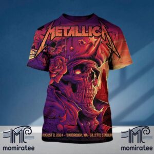 Metallica M72 Foxborough At Gillette Stadium Foxborough MA August 4th 2024 All Over Print Shirt