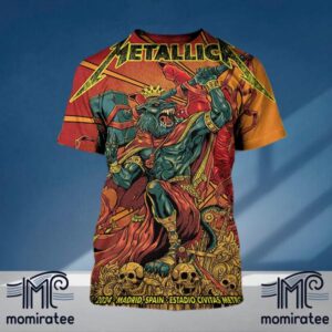 Metallica M72 World Tour M72 Madrid Final 2024 No Repeat Weekend In Europe At Estadio Civitas Metropolitano Madrid Spain July 12th 2024 All Over Print Shirt