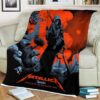 Metallica M72 World Tour M72 Madrid Final 2024 No Repeat Weekend In Europe At Estadio Civitas Metropolitano Madrid Spain July 12th 2024 Fleece Blanket