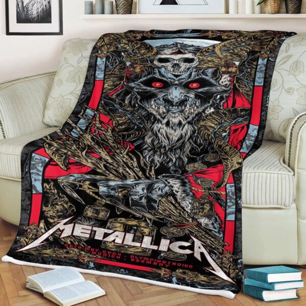 Metallica M72 World Tour Night Two At Olympiastadion In Munich For The First No Repeat Weekend 2024 May 26th Fleece Blanket