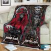 Metallica M72 World Tour No Repeat Weekend Combined Official Poster M72 Helsinki At Olympic Stadium Helsinki Finland June 7-9 2024 Fleece Blanket